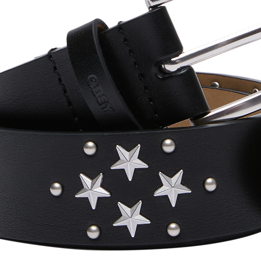 OBEY OBEY STUDDED STAR BELT ベルト ブラック メタルスタッズ詳細 100050044-26F