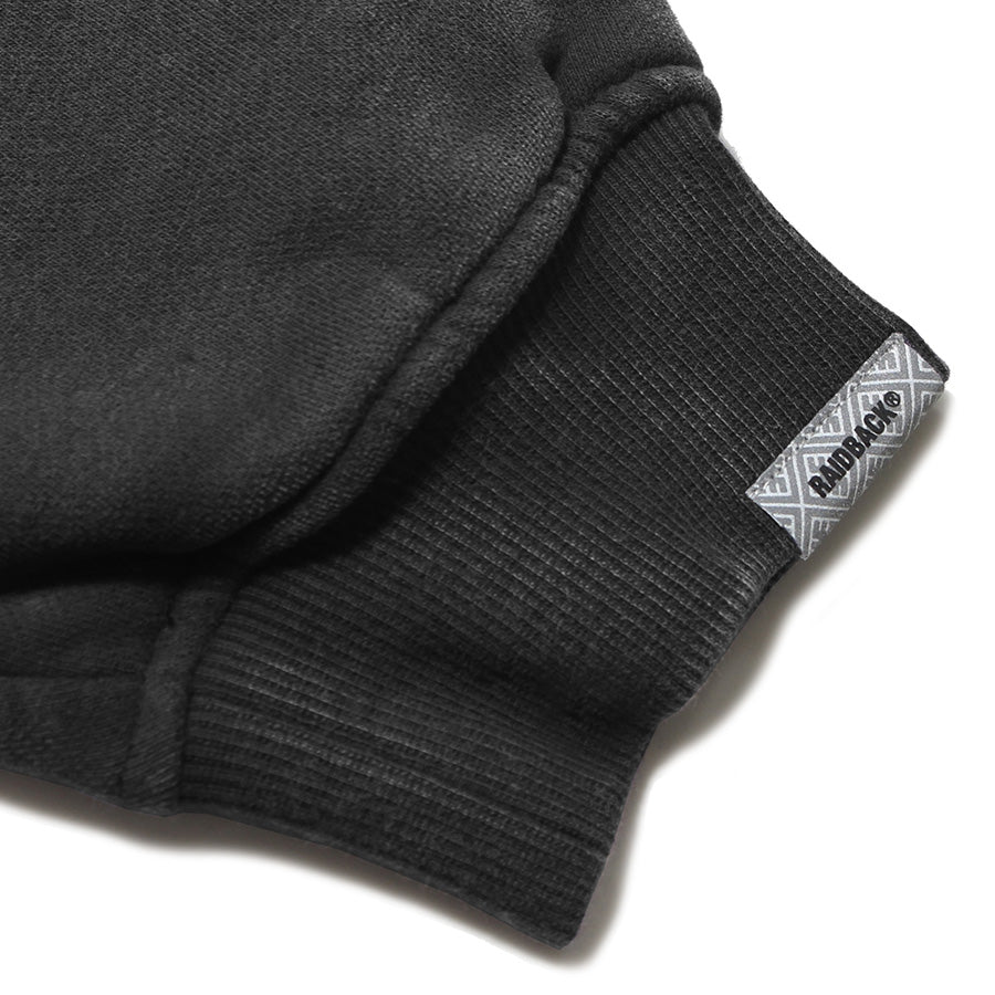 RAIDBACK FABRIC ANTI BABYLON CONFIDENTIAL WASHED ZIP HOODIE ブラック 袖口 ピスネーム RB26002