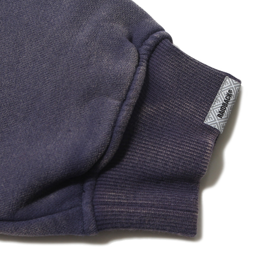 RAIDBACK FABRIC ANTI BABYLON CONFIDENTIAL WASHED ZIP HOODIE ネイビー 袖口 ピスネーム RB26002