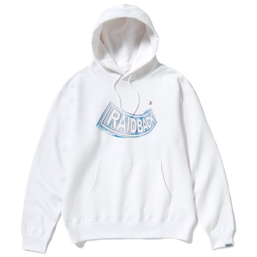 RAIDBACK FABRIC Snow Cube Arch Hoodie ホワイト 正面