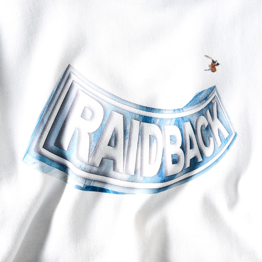 RAIDBACK キューブアーチロゴ フロント グラフィック ホワイト