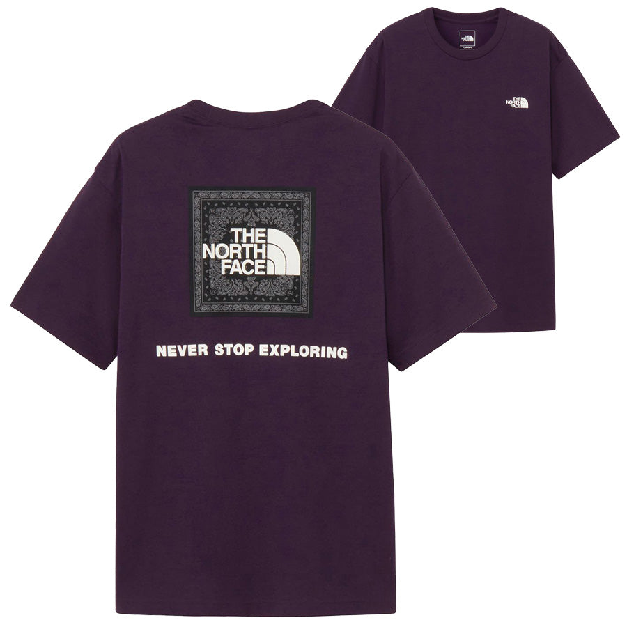 THE NORTH FACE ショートスリーブバンダナスクエアロゴティー エンドレスダスク 前後比較