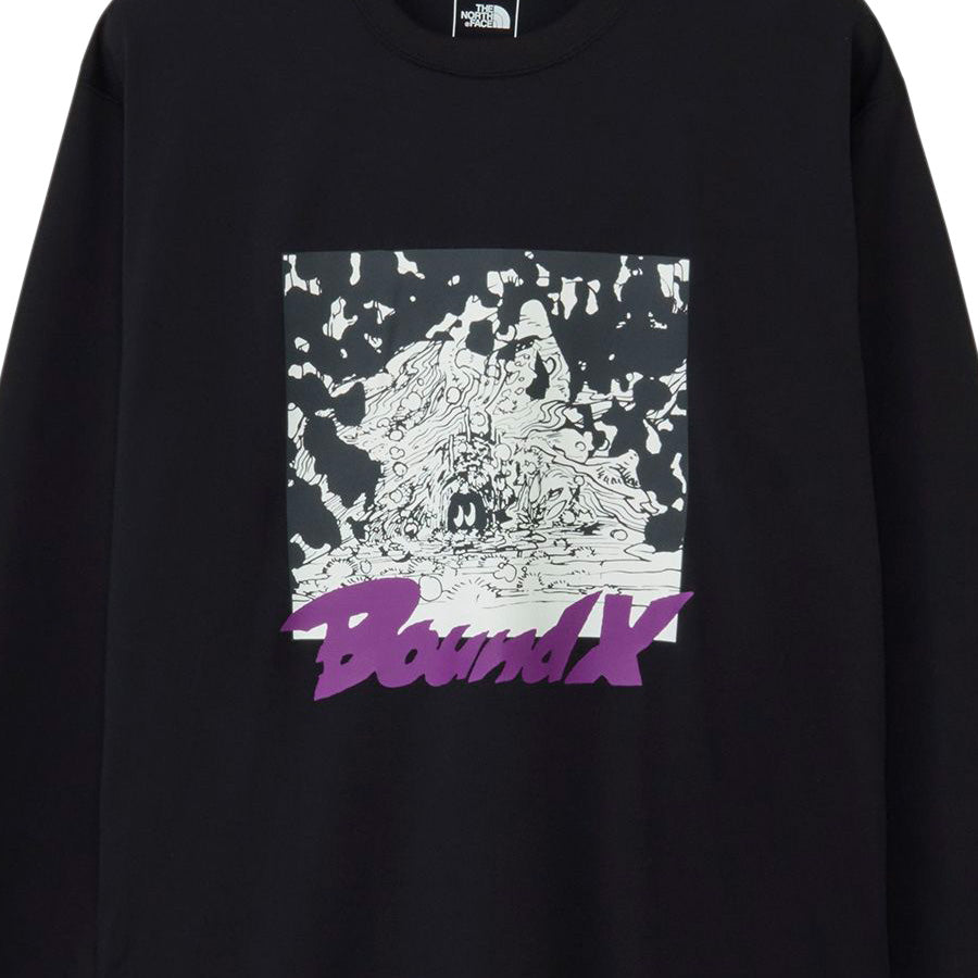 THE NORTH FACE バウンデックスロングスリーブティー ブラック フロントグラフィック詳細 NT82601