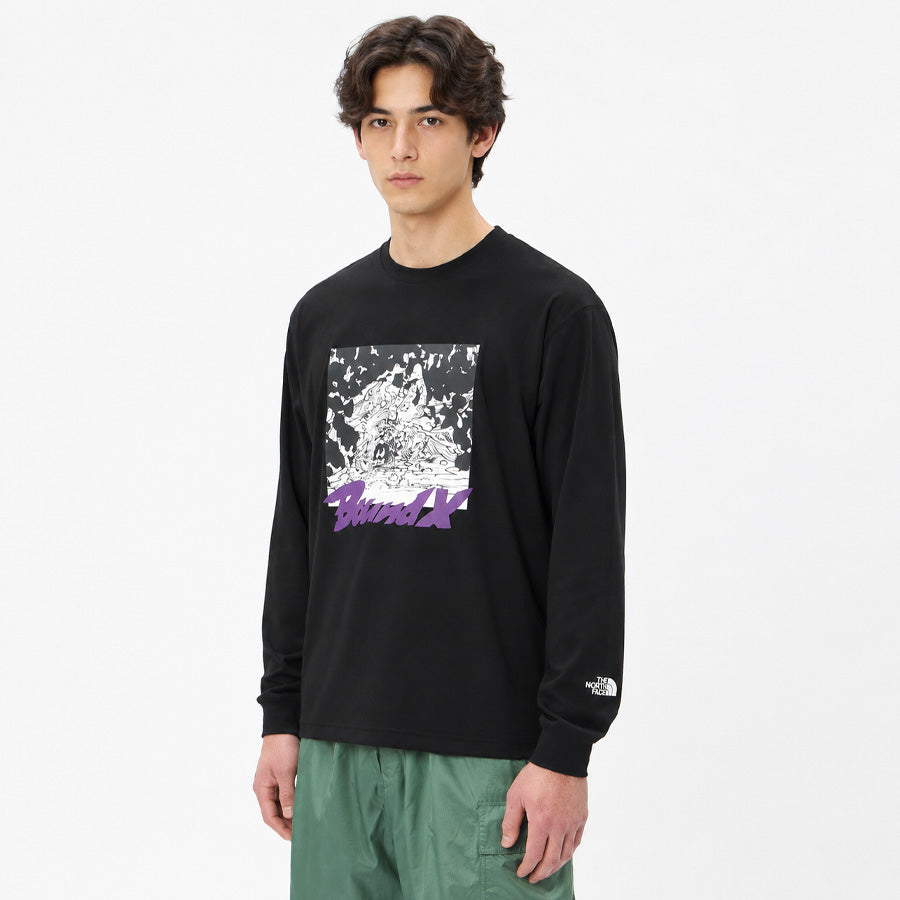 THE NORTH FACE バウンデックスロングスリーブティー ブラック モデル着用 NT82601