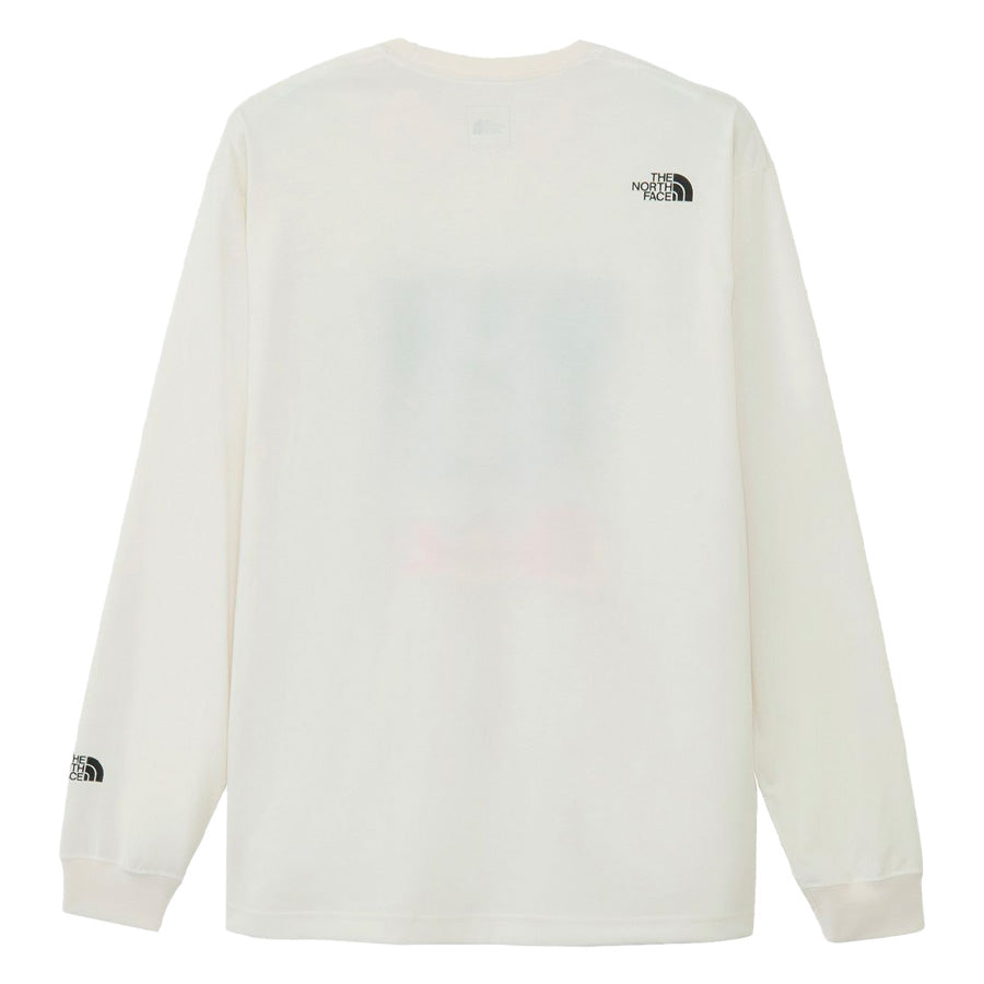 THE NORTH FACE バウンデックスロングスリーブティー オフホワイト 背面平置き NT82601