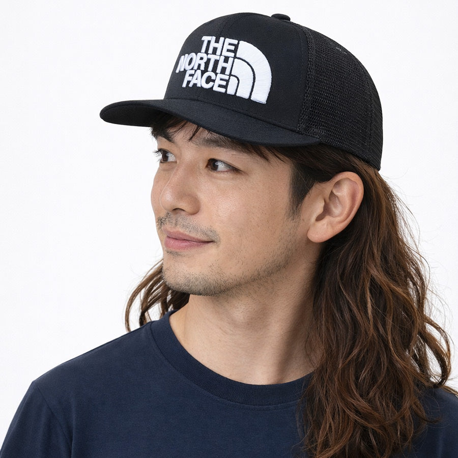THE NORTH FACE（ザ・ノース・フェイス）メッセージメッシュキャップ 着用 ブラック