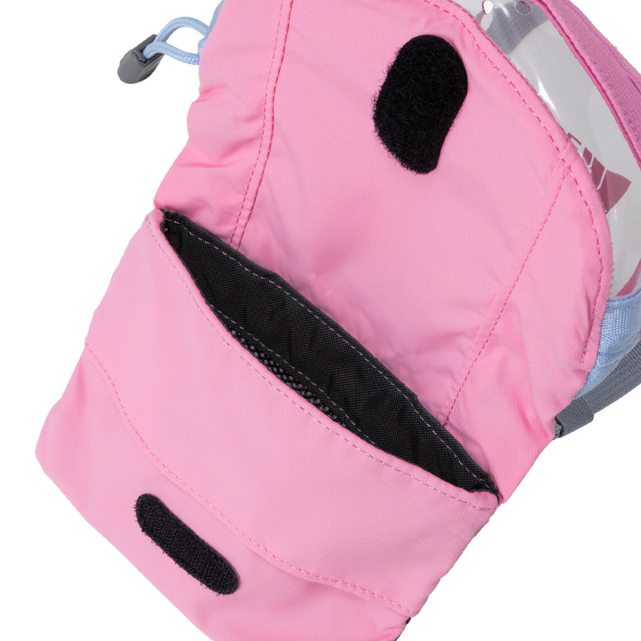 THE NORTH FACE キッズ アドベンチャーポケット プリズムピンク フロントポケット詳細 NMJ72652
