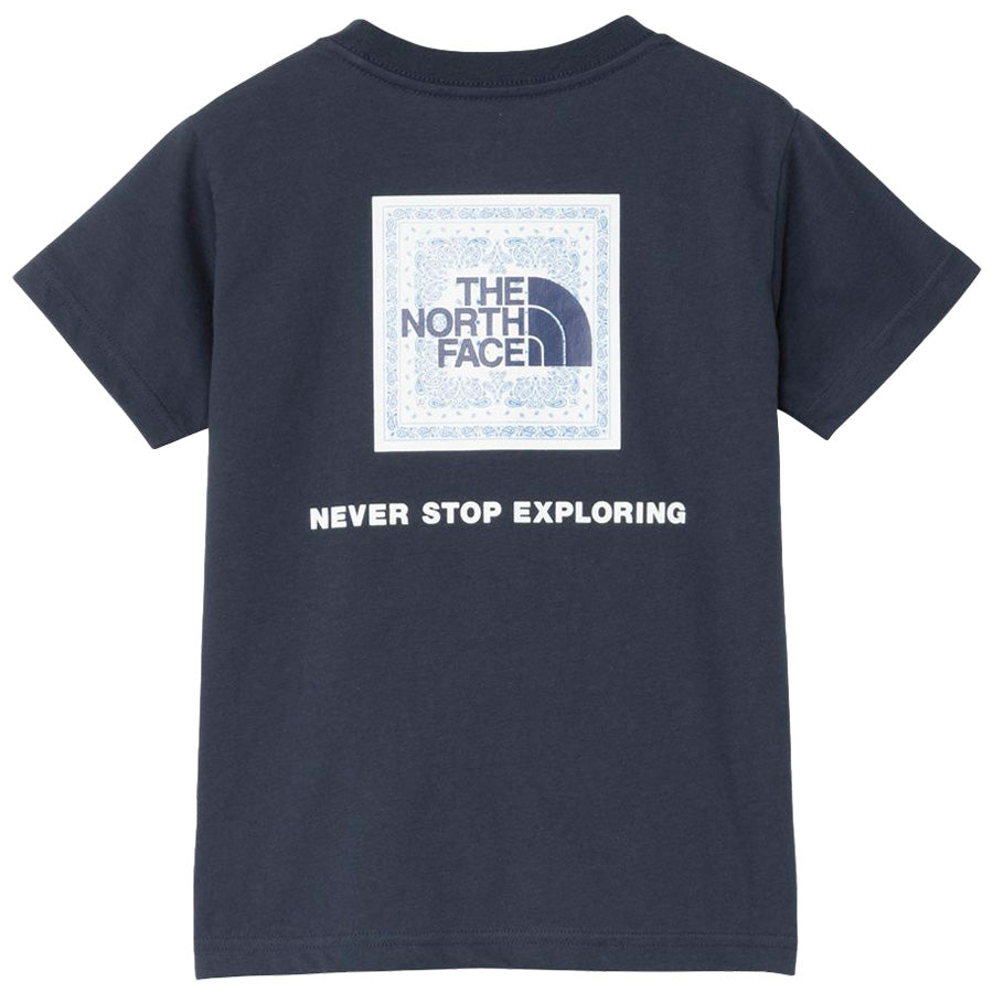 THE NORTH FACE キッズショートスリーブバンダナスクェアロゴティー アーバンネイビー 背面
