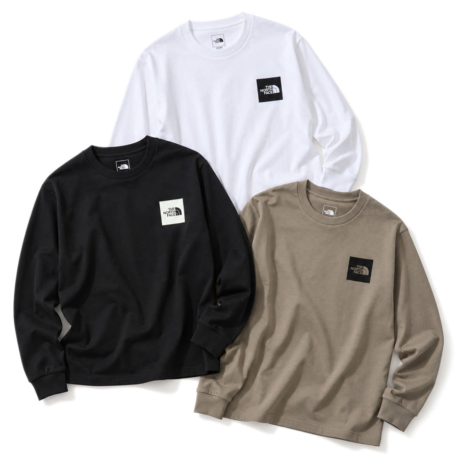 THE NORTH FACE ロングスリーブスクエアロゴティー ホワイト ブラック マッシュルーム 3カラー NT82534