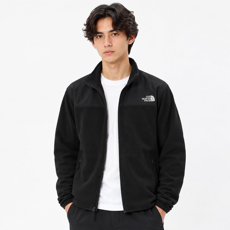 THE NORTH FACE マウンテンバーサマイクロジャケット ブラック メンズ モデル着用 上半身 正面 NL22604