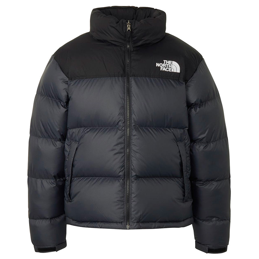 THE NORTH FACE ヌプシジャケット アスファルトグレー×ブラック 正面 平置き ND92555