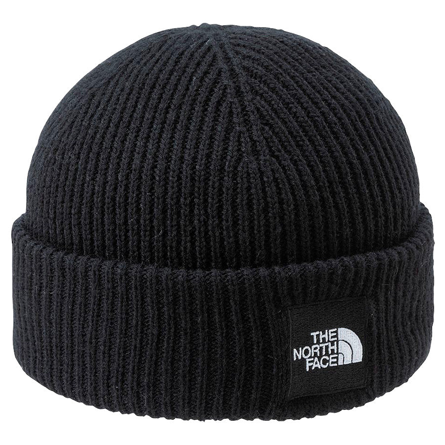 THE NORTH FACE ショートリブビーニー ニットキャップ ブラック 正面 平置き NN42542
