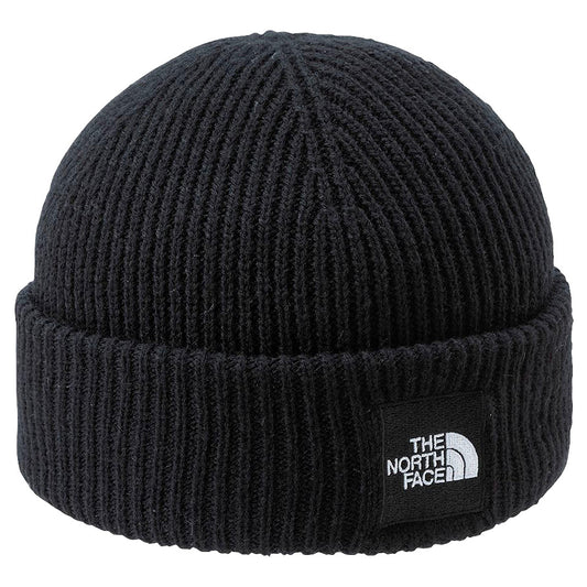 THE NORTH FACE ショートリブビーニー ニットキャップ ブラック 正面 平置き NN42542