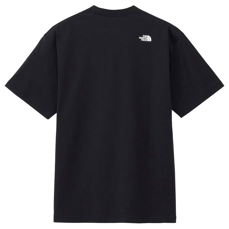 THE NORTH FACE ショートスリーブ60th シンプルロゴティー ブラック 背面平置き NT82641