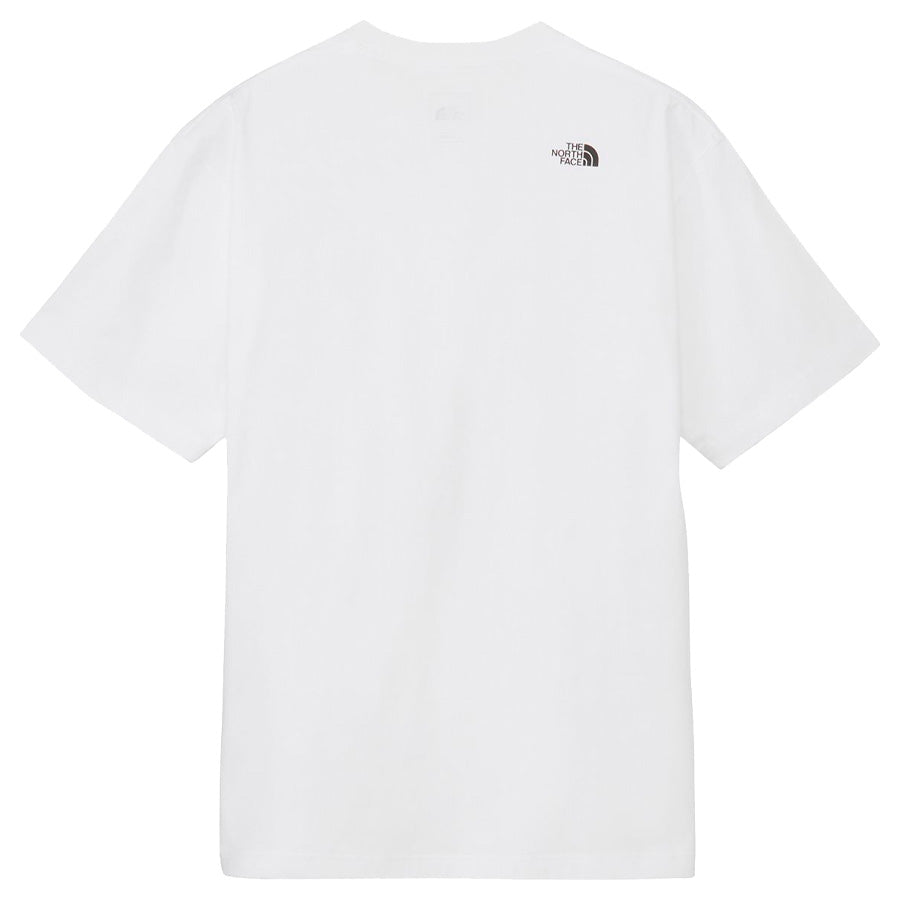 THE NORTH FACE ショートスリーブ60th シンプルロゴティー ホワイト 背面平置き NT82641