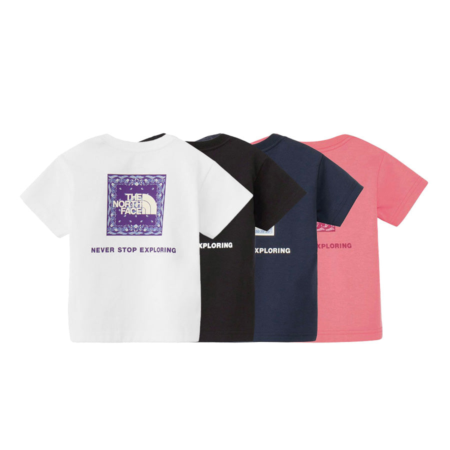 THE NORTH FACE ショートスリーブバンダナスクエアロゴティー 4カラー比較画像