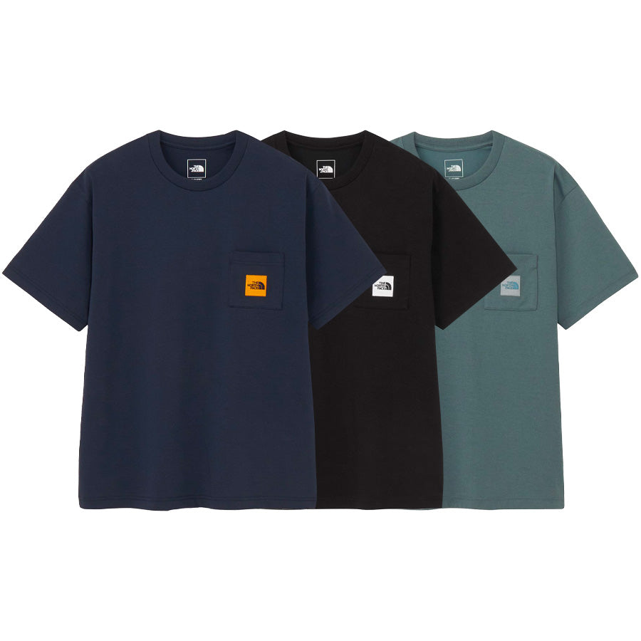 THE NORTH FACE ショートスリーブスクエアロゴポケットティー 3カラー 正面