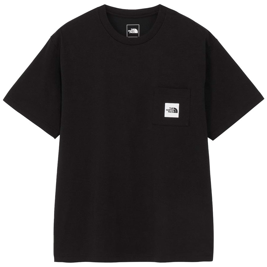 THE NORTH FACE ショートスリーブスクエアロゴポケットティー ブラック 正面