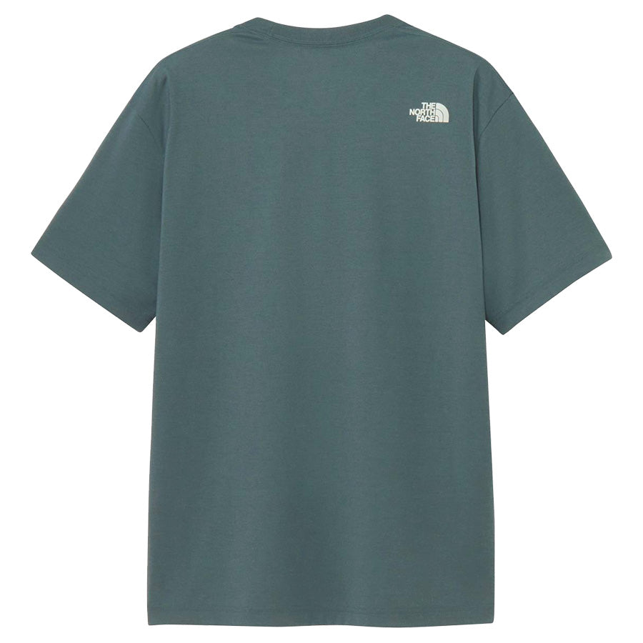 THE NORTH FACE ショートスリーブスクエアロゴポケットティー スレートグレー 背面