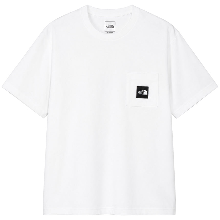 THE NORTH FACE ショートスリーブスクエアロゴポケットティー ホワイト 正面