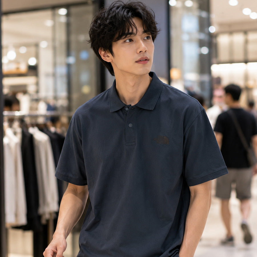 THE NORTH FACE ショートスリーブテックポロ アーバンネイビー モデル着用