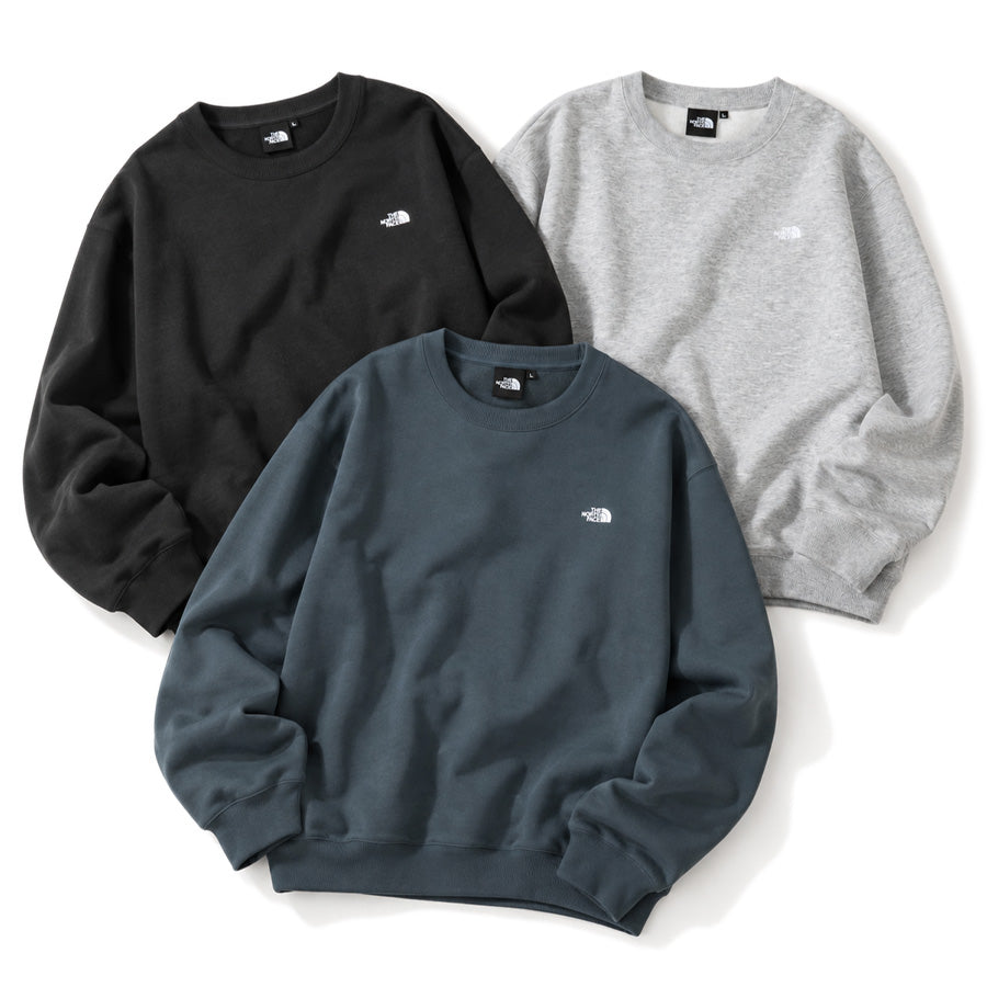 THE NORTH FACE スモールロゴヘザースウェットクルー ミックスグレー ブラック スレートグレー 3カラー NT62532