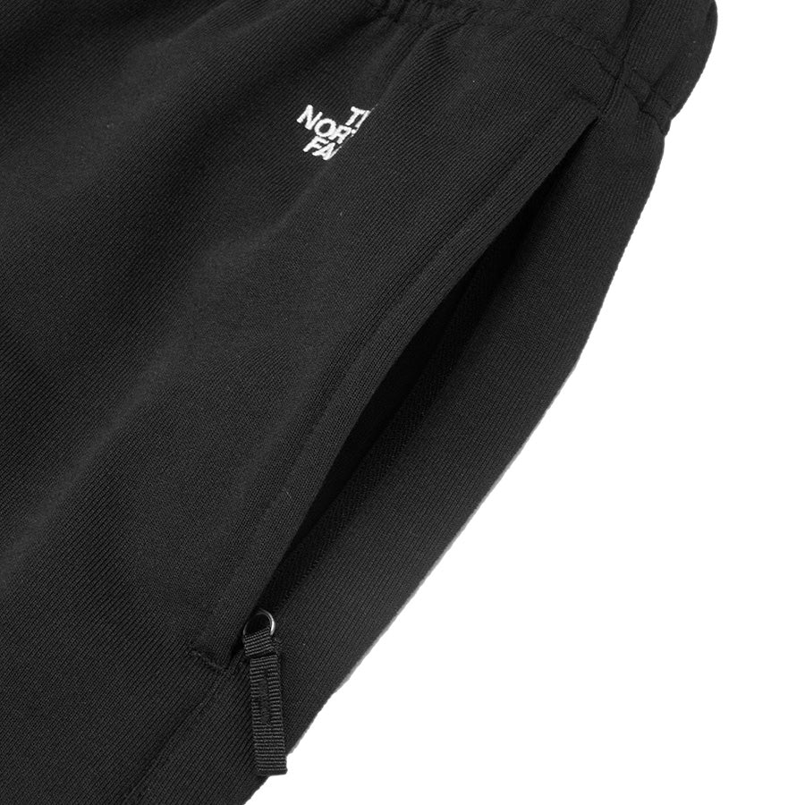 THE NORTH FACE スモールロゴヘザースウェットパンツ ブラック ジッパー付きサイドポケット NB32636