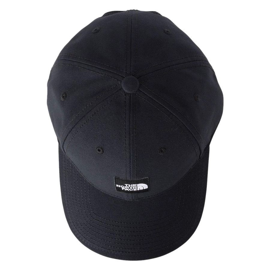 THE NORTH FACE スクエアロゴキャップ ブラック 上から撮影した全体像 NN02334