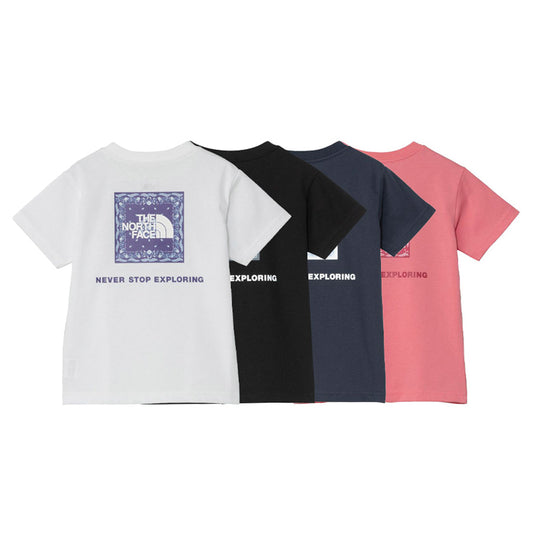 THE NORTH FACE トドラーショートスリーブバンダナスクェアロゴティー 4カラー比較画像
