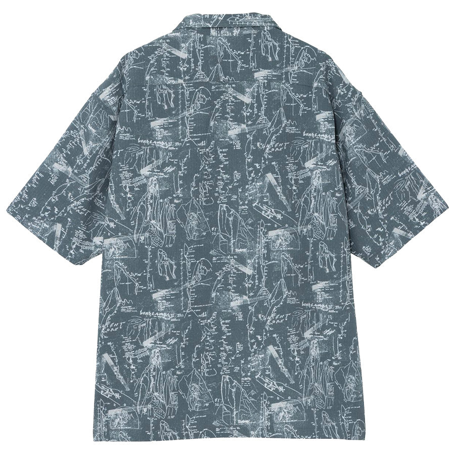 THE NORTH FACE アロハシャツ グレー 背面
