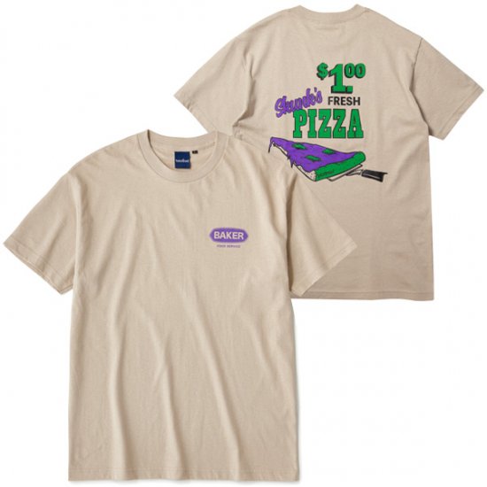 ピザモンスターバックプリントTシャツ（ホワイト） - Etsy 日本