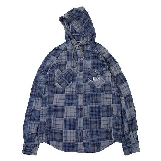 Patchwork Hooded Shirt