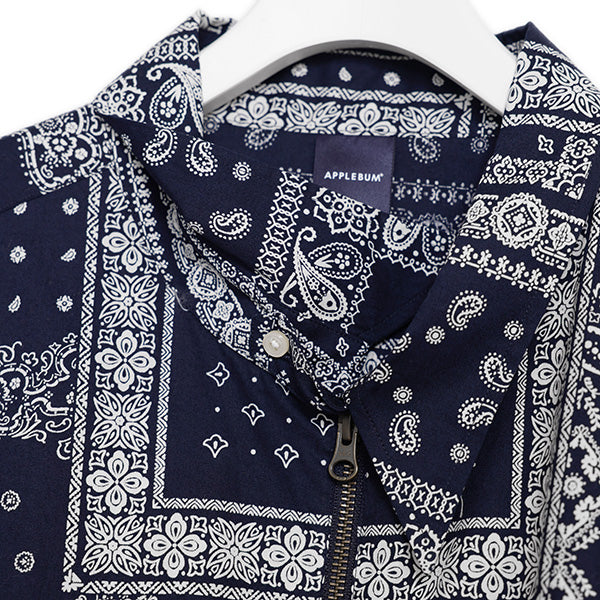 Paisley Zip Up Shirt Jacket