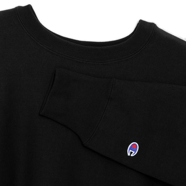 Champion reverse weave store black crew neck sweatshirt