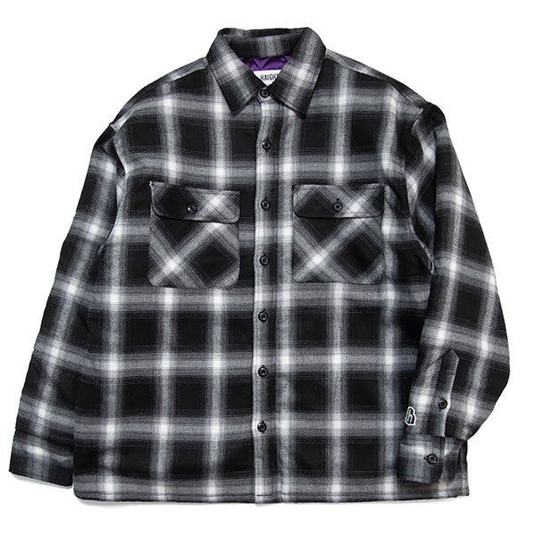 Ombre Check Shirt Jacket – BLACK STORE