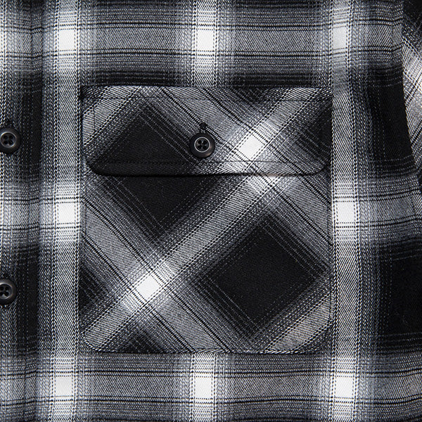 Ombre Check Shirt Jacket – BLACK STORE