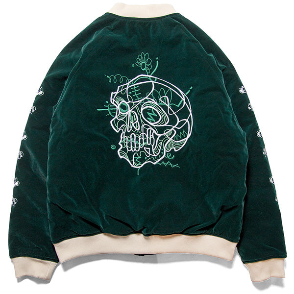 New School Skull Velour Jacket