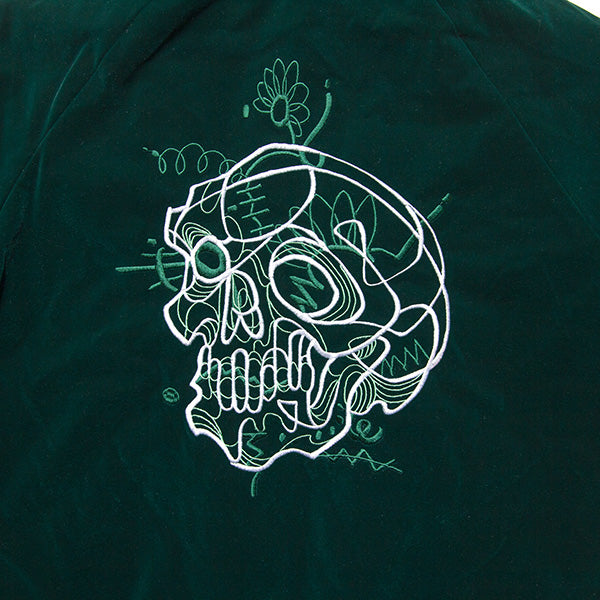 New School Skull Velour Jacket