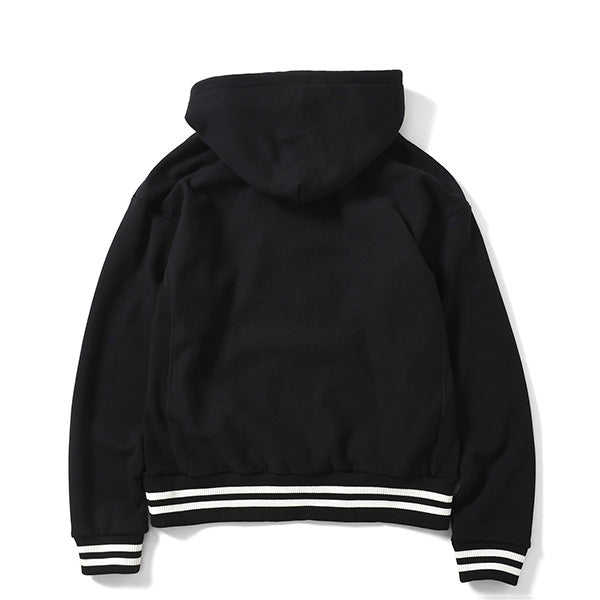 Striped Rib LF Logo US Cotton Hooded Sweatshirt – BLACK STORE