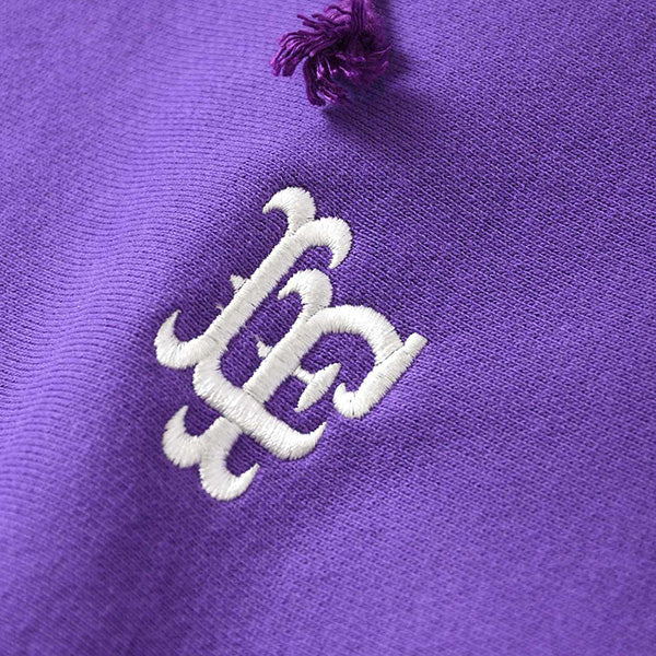 Striped Rib LF Logo US Cotton Hooded Sweatshirt