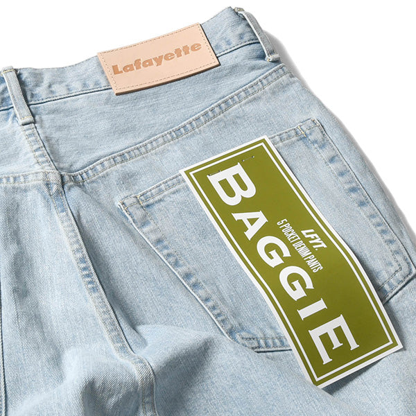 5 Pocket Washed Denim Pants BAGGIE FIT