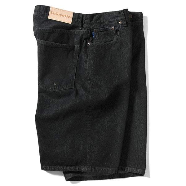 5 Pocket Washed Denim Shorts BAGGIE FIT – BLACK STORE