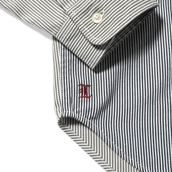 LFYT (エルエフワイティー) Mixed Stripe Big Shirt 長袖 シャツ