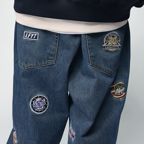 LFYT (エルエフワイティー) All Over Emblem Denim Pants BAGGIE FIT